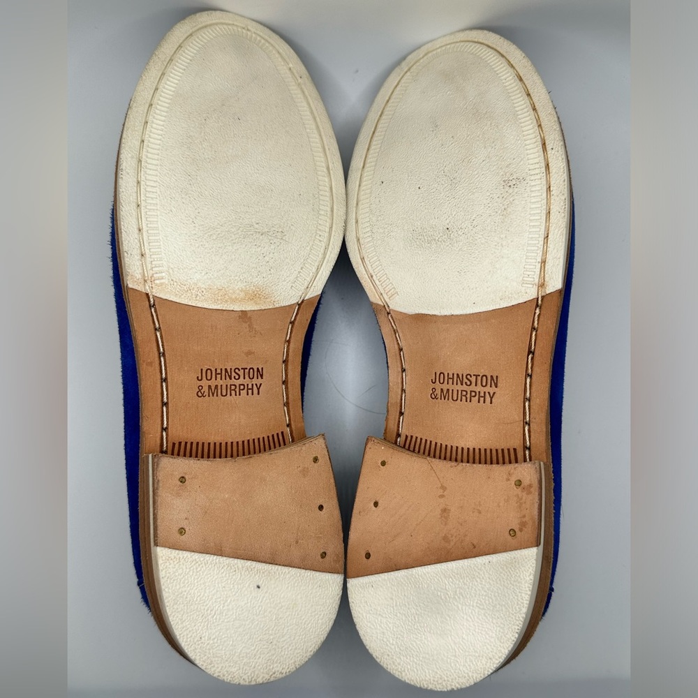 Johnston & Murphy Blue Suede Shoes - Picture 7 of 10